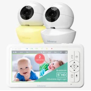 Babysense HD S2: Video Baby Monitor with 2 Cameras, Non wifi, Split Screen